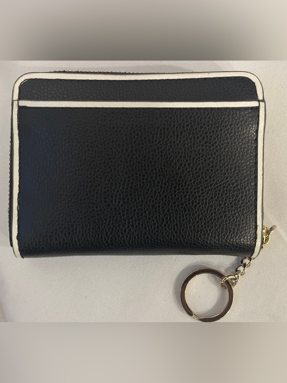 kate spade Black Leather Card Holder with Gold Logo and Keyring - Picture 2 of 6